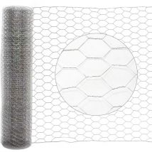 Wolketon - swanew Alambre de gallinero 10/25m Alambre de malla hexagonal para pajarera Luz de malla: 27 mm - Altura: 50cm x 10m