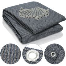 SWANEW Alfombra Exterior Alfombra de Tienda Alfombra de Viaje para Camping Alfombra de Toldos para Caravana 300X500cm Gris-Azul