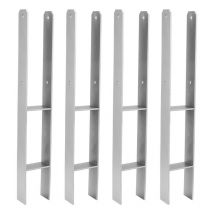 Ancrage de poteau Support de poteau Ancrage h Carport 600mm Pied de poteau Support 121mm 2 pièces - Hengda