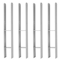 Hengda - Ancre de poteau Clôtures Support de poteau Ancre h Stable Support de poteau Pied de poteau Support 81mm 2 pièces
