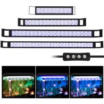 Einfeben Aquarium led Bleu Blanc Lumière Éclairage Lampe pour Poisson Plantes,35-50cm,10W