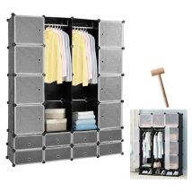 Armoire Système d'étagères Créativité Armoire Rangement diy Étagère de salle de bain Étagère 16 cubes - Hengda