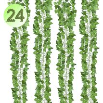Artificielle Plantes Guirlande Vigne 24x Exterieur Lierre Artificielle Guirlande Décoration pour Célébration Mariage Cuisine Jardin - Hengda