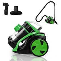 Aspirateur traîneau sans sac Silencieux Cyclonique - Compact et Léger - Puissant 900W - Filtre Hepa - Hengda