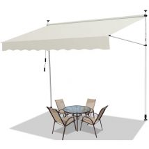 Auvent manuel terrasse Protection solaire UV-résistante Hydrofuge avec protection solaire Crème 3M - Hengda
