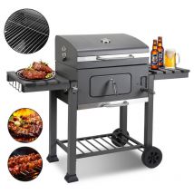 Barbecue au charbon de bois Barbecue au charbon de bois avec support inférieur Barbecue sur pied Fumoir à charbon - Hengda