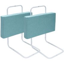 Tolletour - swanew 3x Barandilla de cama infantil regulable en altura de 60 cm Protección anticaídas para camas familiares e infantiles Verde