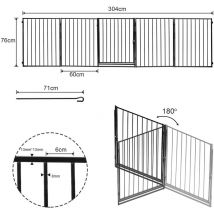 Barrière de sécurité avec 5 Pans enfant bébé animaux Barriere de securite 305x76cm Barriere de securite - Hengda