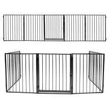 Barrière de sécurité Barrière de porte Barrière pour chiots Barrière de sécurité pour enfants en métal Cheminée Barrière pour chiens - Hengda