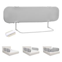 Barrière de sécurité de lit d'enfant Gris 180x45 cm,réglable en hauteur Barrière de sécurité pour lit d'enfant - Hengda