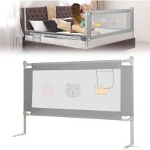 Barrière de Lit Extra-Large de 200 cm Protection de Lit pour Tout-Petit Accessoire de Chambre pour Garçons et Filles Barrière de Lit - Hengda