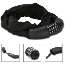 Hengda - swanew Bicycle Lock de 900 mm de acero de bloqueo de cadena de largo con números para bicicletas. motocicletas y vehículos eléctricos que no