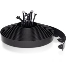 Bordi in plastica per prato 10 m con 30 picchetti di ancoraggio bordi flessibili per giardino Bordi decorativi per prato - Hengda