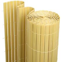 Brise-vue Canisse pvc pour jardin balcon terrasse. Bambou(80 x 400 cm) - Hengda