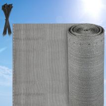 Brise vue renforcé hdpe 150 gr/m² Brise vue pour balcon Gris 1.2x25m - Hengda