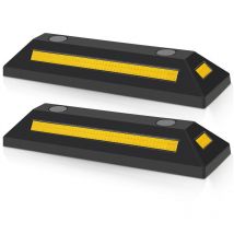 Vingo 2X Butée de parking Arrêt de roue Arrêt de stationnement Garage 54x15x10cm Espace de stationnement