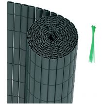 Hengda Canisse de PVC Canisse de PVC para jardín balcón terraza. Valla cortavientos para balcones Verde 180 x 400cm