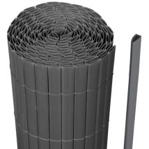 Swanew Canisse de pvc, Pantalla de jardín, Piscinas, Valla de pvc resistente a los rayos uv, Gris 180 x 800cm