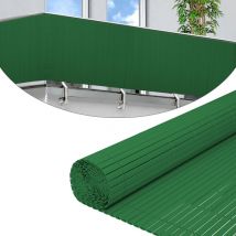 Swanew Canisse de pvc, Pantalla de jardín, Piscinas, Valla de pvc resistente a los rayos uv, Verde 100 x 1000cm