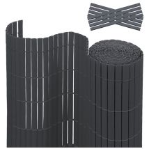 Hengda Canisse en PVC gris anthracite double face.90% d'occultation.H.100 cm x L.500 cm