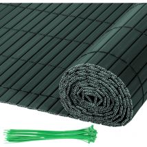 Swanew Canisse en pvc pour le jardin, Balcon clôture brise-vent, Balcon ou terrasse Double face, Occultant Cloture, Vert 120 x 700cm