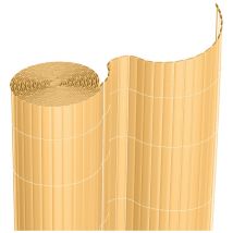 Canisse en pvc pour le jardin Balcon ou terrasse Double face Balcon clôture brise-vent Occultant Cloture Bambou 90 x 500cm - Hengda