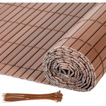 Canisse en PVC.Brise-vue en pvc Clôture d'intimité Protection de Visibilité Résistant uv et aux intempéries.Marron 90x500cm - Hengda