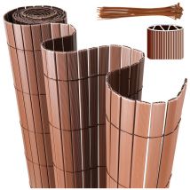 Canisse in pvc per giardino balcone terrazzo Recinzione frangivento per balcone Tende per balcone Marrone 80 x 300cm - Hengda