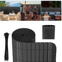 Canisse in pvc per giardino balcone terrazzo Recinzione frangivento per balcone Tende per balcone Grigio 90 x 800cm - Hengda