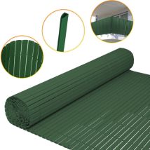 Canisse in pvc, schermo da giardino, piscine, recinzione in pvc resistente ai raggi uv Verde 160 x 400cm - Hengda