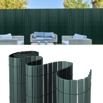 Canisse pvc Brise Vue, Paravent de Jardin, Piscines, Balcon Terrasse, Palissade en pvc Résistant aux uv, Intempéries, Vert 100 x 400 cm - Hengda