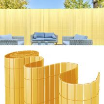 Hengda - Canisse pvc Brise Vue, Paravent de Jardin, Piscines, Balcon Terrasse, Palissade en pvc Résistant aux uv, Intempéries, Beige 90 x 300 cm