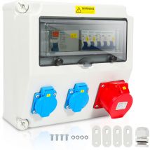 Hengda Coffret de Chantier Monophase Repartiteur de Courant Mural Coffret Electrique de Chantier 1X16A 2x230V MIT LS+FI