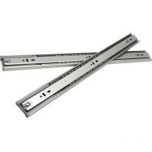 Swanew Correderas para cajones Extracción total con rodamiento de bolas Correderas para cargas pesadas Telescópicas 45mm 350mm 1 par