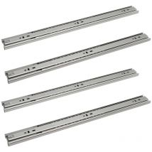 Swanew Correderas de bolas para cajones Extracción total para cargas pesadas 45 mm Correderas telescópicas 550mm 2 pares