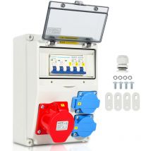 Einfeben - Hengda Distributore di corrente a parete in loco con interruttore. distributore elettrico 1X16A 2x230V mit ls
