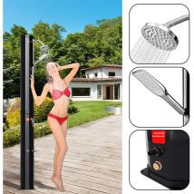 Swanew Ducha solar para jardín y piscina Camping-douche 40L (con cubierta protectora con ducha de mano)