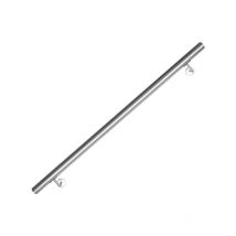 Edelstahl Handlauf Geländer Querstab halter Wandhandlauf rund Ttreppengeländer Griff mit 2 Halterung, silber, innen & außen, 110cm - Hengda