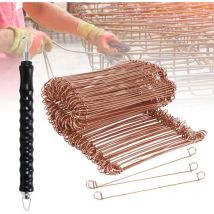 SWANEW Encuadernadora automática profesional de alambre para barras de refuerzo Twister Gancho 1.0 x 100mm (1000 uds.)