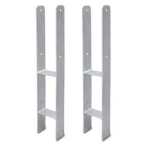 Hengda - TolleTour H-Pfostenträger Pfostenanker 600mm Länge Langlebig Pfosten H-anker Bereite Vierkantholzpfosten Säulenfuß. für Carports Pfahlbauten
