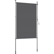 Estor vertical Estor enrollable de exterior Protección anti-UV Estor de exterior con barras telescópicas sin taladrar 150 x 270 cm Antracita - Hengda