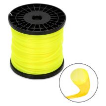 Fil de coupe 100M Fil de tonte pour débroussailleuse Nylon Jaune Rond 2.4mm - Hengda
