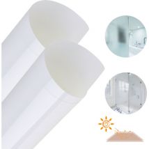 Swanew Film pour vitrage de fenêtre Miroir Effet Anti Chaleur Protection solaire Anti uv Blanc,60x200CM