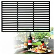 Grille Grille Grille en fonte Grille au charbon de bois Grille en fonte Grille en fonte Grille au gaz 54x34cm Grille de barbecue Camping - Noir