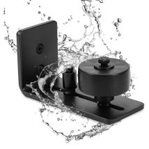 Swanew Guide Sol Porte Coulissante Rouleau de guidage au sol, accessoire noir, ferrure de porte coulissante réglable, guidage de porte(1 pièce)