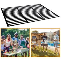 Hengda - Gusseisen Grillrost Grillgitter Gussrost für Gasgrill und Holzkohlegrill Emailliert 60x40cm