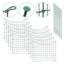 22pcs Set Pond Fence Garden Fence Pond Lattice Fence Garden Fence(Bottom Arch) - Hengda