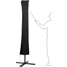 Hengda - Housse de Protection pour 1-3m Parasol Jardin Couverture 32 x 41 x 190cm avec Perche Anti-UV étanche noir