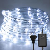 Einfeben - TolleTour led Lichtschlauch 40m Kaltweiß für Aussen Innen Lichterschlauch Lichterkette Lichtband Partylicht Dekobeleuchtung