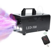 Hengda Machine à fumée RGB Show 500W Smoke LED effet brouillard DJ sans fil à distance 13 couleurs